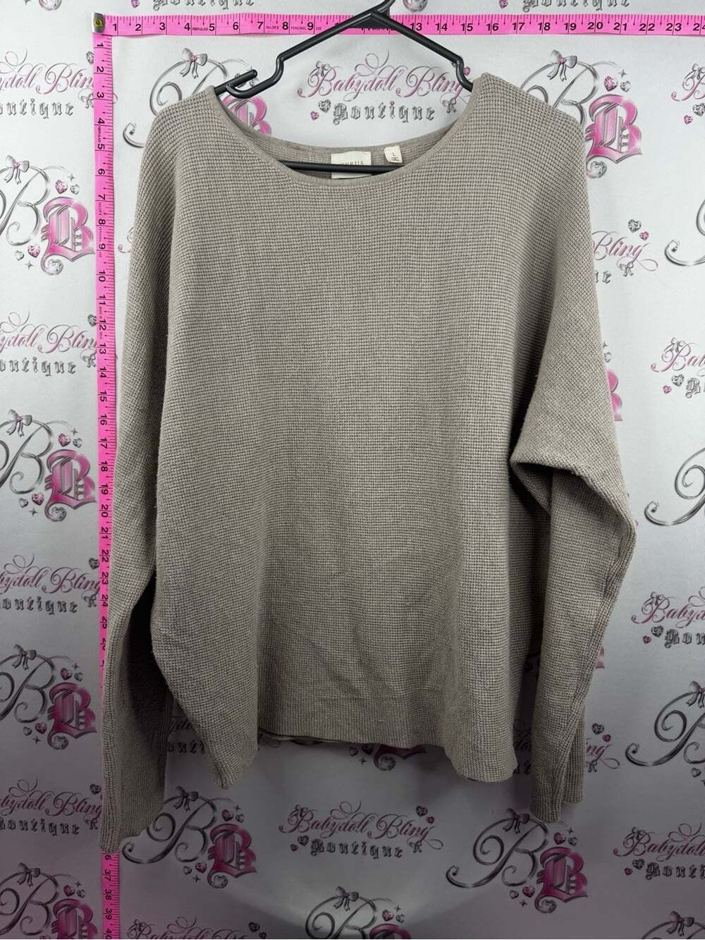 Cyrus sweater knit knitted cream Taupe Crew Neck Waffle Knit Sweater